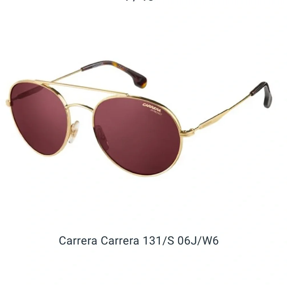 Carrera Women's 131/S 06J/W6 Gold Frame Sunglasses with Burgundy Lenses